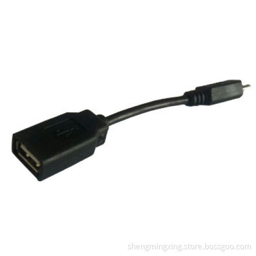 Micro USB to USB OTG Data Cable, Available in Various Lengths, Nickel-plated
